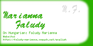 marianna faludy business card